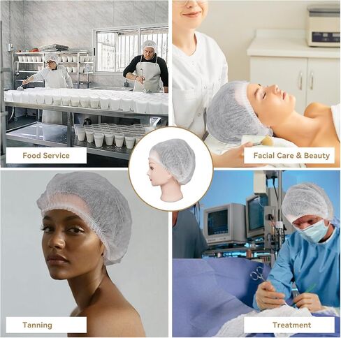500Pcs Disposable Bouffant Caps, 21" Unisex Hair Nets Non-Woven for Food Service Kitchen Head Covers for Labs,Hospital in Saudi Arabia