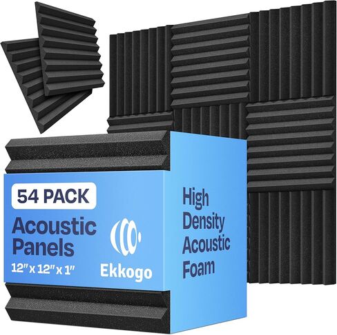 18-Pack Sound Proof Foam Panels for Walls 12X12X2" Acoustic Panels Pyramid Style Sound Panels for Studio and Home Noise Reduction with Vibredux HD in Saudi Arabia