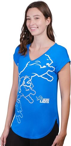 Ultra Game Women’s NFL Official Super Soft Modal Vintage V-Neck T-Shirt in Kuwait