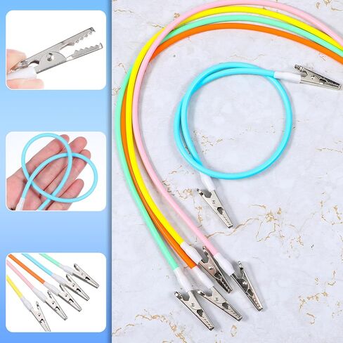 5 قطع من مشابك المرايل المصنوعة من السيليكون الملونة وحامل مناديل للكبار وكبار السن in Kuwait