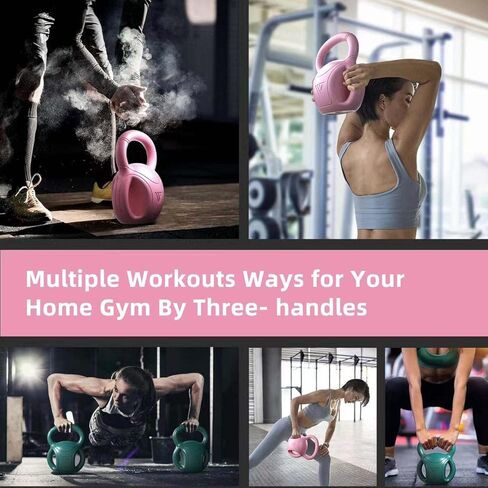 RUNWE 3 Handle Kettlebells Weight - Weight for Women Options 5, 10, 15 and 20 LB for Russian Twists AB Exercise, Weightlifting and Core Fitness Exercise Home Gym [Single in Sold] in Saudi Arabia