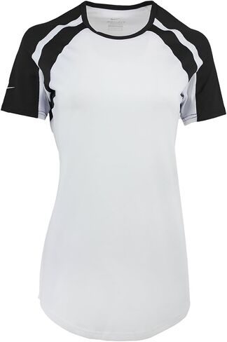Nike Women's Court Warrior SS Volleyball Jersey White/Black (X-Small) in Saudi Arabia
