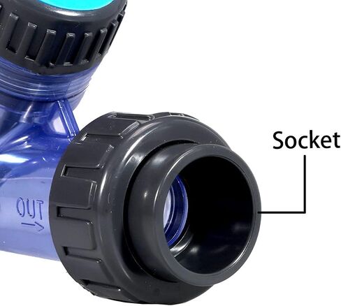 مصفاة Y من TOMEX مقاس 1 بوصة، مصفاة Y من الرواسب البلاستيكية الشفافة، مصفاة Y من True Union، 20 شبكة، أنثى NPT [NPT 1 بوصة] in Kuwait