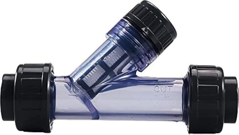 TOMEX 2'' Y-Strainer, Clear UPVC Sediment Y-Strainer, True Union Y-Strainer, 20 Mesh, NPT Female [NPT 2 Inch] in Saudi Arabia
