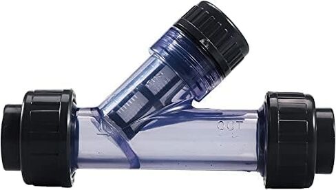 TOMEX 2'' Y-Strainer, Clear UPVC Sediment Y-Strainer, True Union Y-Strainer, 20 Mesh, NPT Female [NPT 2 Inch] in Saudi Arabia