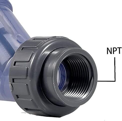 TOMEX 2'' Y-Strainer, Clear UPVC Sediment Y-Strainer, True Union Y-Strainer, 20 Mesh, NPT Female [NPT 2 Inch] in Saudi Arabia