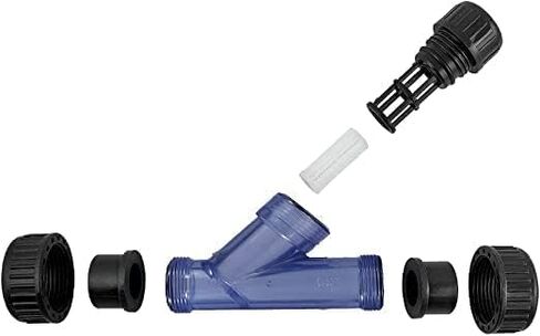 TOMEX 2'' Y-Strainer, Clear UPVC Sediment Y-Strainer, True Union Y-Strainer, 20 Mesh, NPT Female [NPT 2 Inch] in Saudi Arabia