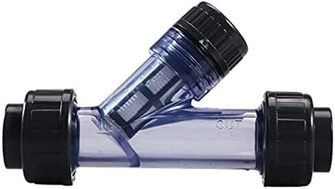 TOMEX 2'' Y-Strainer, Clear UPVC Sediment Y-Strainer, True Union Y-Strainer, 20 Mesh, NPT Female [NPT 2 Inch] in Saudi Arabia