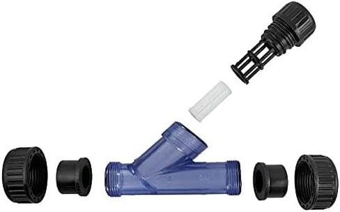 TOMEX 2'' Y-Strainer, Clear UPVC Sediment Y-Strainer, True Union Y-Strainer, 20 Mesh, NPT Female [NPT 2 Inch] in Saudi Arabia