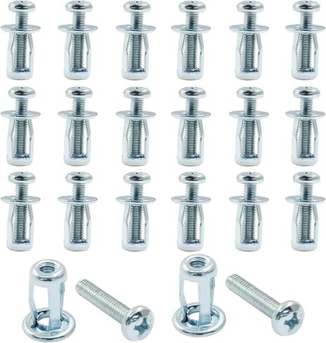 Waziaqoc 12Pcs M6 x 25 Hollow Door Anchor, Petal Expansion Nuts, Cavity Fixing Door Anchor for 0-5 mm Door Extra, Aluminium cladding Sheet Pipe, Iron Sheet (12 * 18 mm) in Kuwait