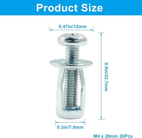 Waziaqoc 12Pcs M6 x 25 Hollow Door Anchor, Petal Expansion Nuts, Cavity Fixing Door Anchor for 0-5 mm Door Extra, Aluminium cladding Sheet Pipe, Iron Sheet (12 * 18 mm) in Kuwait