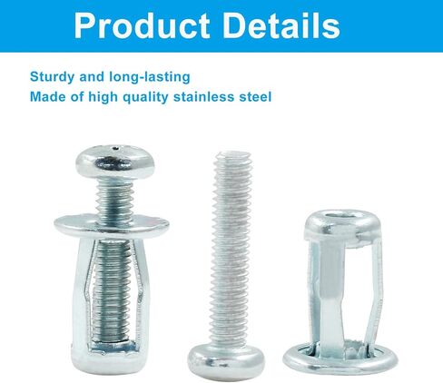 Waziaqoc 12Pcs M6 x 25 Hollow Door Anchor, Petal Expansion Nuts, Cavity Fixing Door Anchor for 0-5 mm Door Extra, Aluminium cladding Sheet Pipe, Iron Sheet (12 * 18 mm) in Kuwait