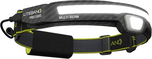 Liteband PRO1500 Multi-Beam Personal LED Headlamp, 1500 Lumen 210-Degree Wide-Beam Illumination Plus 500 Lumen Focused Beam, 6 Mode, 3400 mAh USB-C Battery-Powered, Fits Hardhats and Helmets, Camo in Saudi Arabia