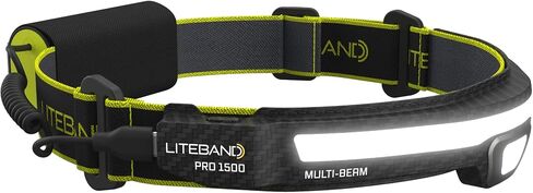 Liteband PRO1500 Multi-Beam Personal LED Headlamp, 1500 Lumen 210-Degree Wide-Beam Illumination Plus 500 Lumen Focused Beam, 6 Mode, 3400 mAh USB-C Battery-Powered, Fits Hardhats and Helmets, Camo in Saudi Arabia
