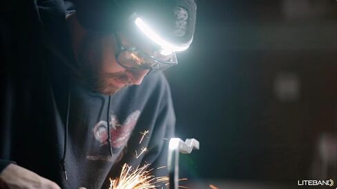 Liteband PRO1500 Multi-Beam Personal LED Headlamp, 1500 Lumen 210-Degree Wide-Beam Illumination Plus 500 Lumen Focused Beam, 6 Mode, 3400 mAh USB-C Battery-Powered, Fits Hardhats and Helmets, Camo in Saudi Arabia