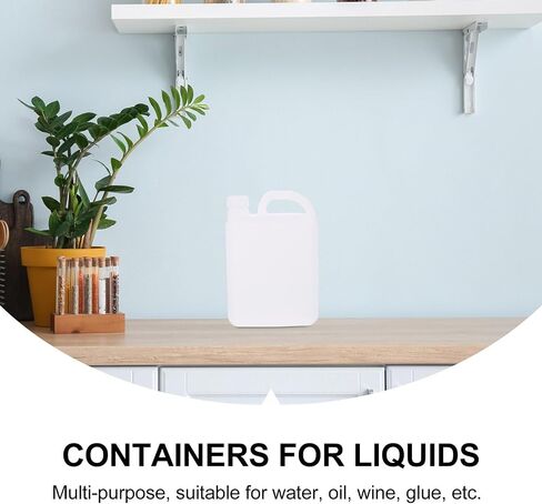 Healvian 1LPlastic Jugs,Reusable Water Oil Sample Bottle,Empty Jug Container Bottle with Airtight Lid,Chemical Container for Laboratory Use,Reagent Bottle Brewing and Winemaking Supplies in Saudi Arabia