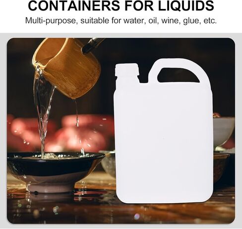 Healvian 1LPlastic Jugs,Reusable Water Oil Sample Bottle,Empty Jug Container Bottle with Airtight Lid,Chemical Container for Laboratory Use,Reagent Bottle Brewing and Winemaking Supplies in Saudi Arabia