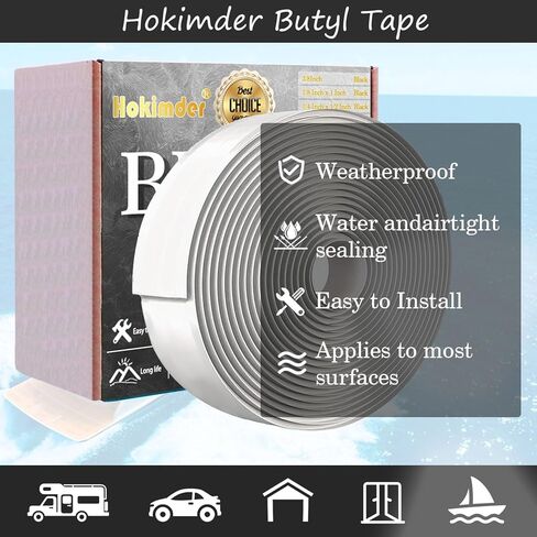 Butyl Seal Putty Tape White 1 Inch x 30 Feet, 4 Roll White Butyl Sealant Tape Perfect Butyl Tape Bulk for RV Roofing Patching Automotive Window Repair, Boat Sealing Glass and EDPM Rubber in Saudi Arabia