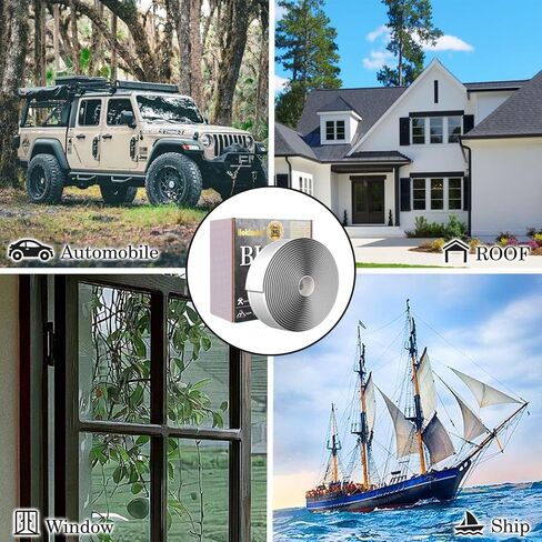 Butyl Seal Putty Tape White 1 Inch x 30 Feet, 4 Roll White Butyl Sealant Tape Perfect Butyl Tape Bulk for RV Roofing Patching Automotive Window Repair, Boat Sealing Glass and EDPM Rubber in Saudi Arabia