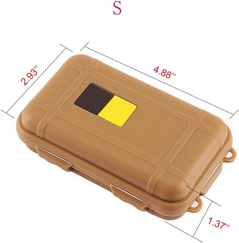 Yosoo Outdoor Waterproof Airtight Survival Storage Case Container Fishing Carry Box (Orange&Black&Mud Color, S) Airtight Box Small Airtight Box Small in Saudi Arabia