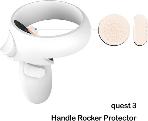 Silicone Cover Set Compatible with Oculus/Meta Quest 3,VR Accessories Silicone Protective Cover Hard Shell Includes Controller Grips,Front Shell Headset Cover and Face Cover(White) in Saudi Arabia
