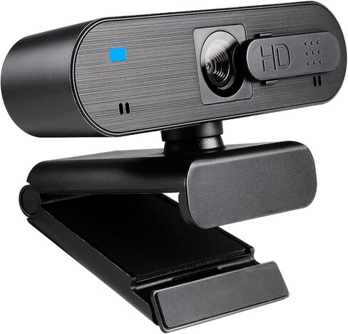 USB Webcam for PC Laptop with Microphone and Light, Full HD 1080P Web Cam, 120° Wide Angle View Camera, Automatic Low Light Correction, for Streaming Video Calls Conference in Saudi Arabia