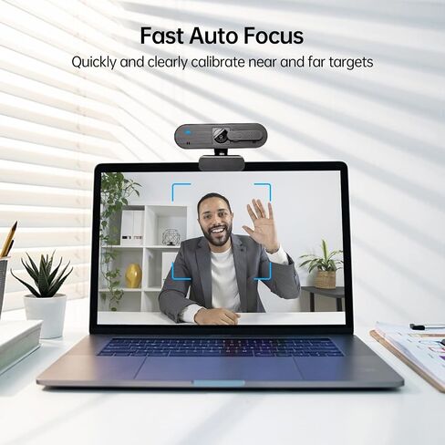USB Webcam for PC Laptop with Microphone and Light, Full HD 1080P Web Cam, 120° Wide Angle View Camera, Automatic Low Light Correction, for Streaming Video Calls Conference in Saudi Arabia