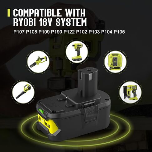 ANTRobut P117 Dual Chemistry 18V Charger for Ryobi One Plus Battery P190 P102 P103 P107 P108 PBP2005 PBP005 PBP006 in Saudi Arabia