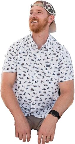 Performance Button Up - Retro Duck Camo in Saudi Arabia