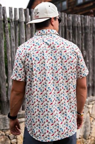 Performance Button Up - Retro Duck Camo in Saudi Arabia