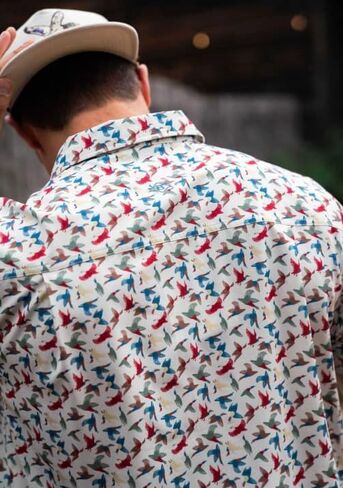 Performance Button Up - Retro Duck Camo in Saudi Arabia