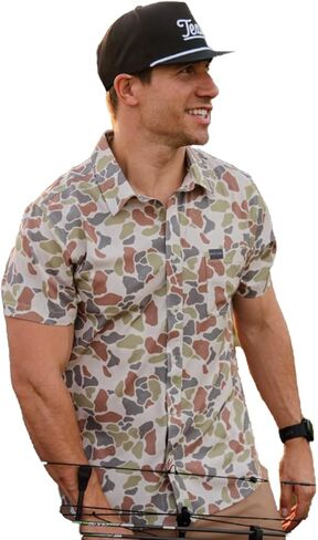 Performance Button Up - Retro Duck Camo in Saudi Arabia