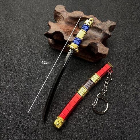 2ps Mini Toy Katana Keychain, Metal Model Sword with Pull Out Best Gift for Anime Lovers Samurai Sword Game Series in Saudi Arabia