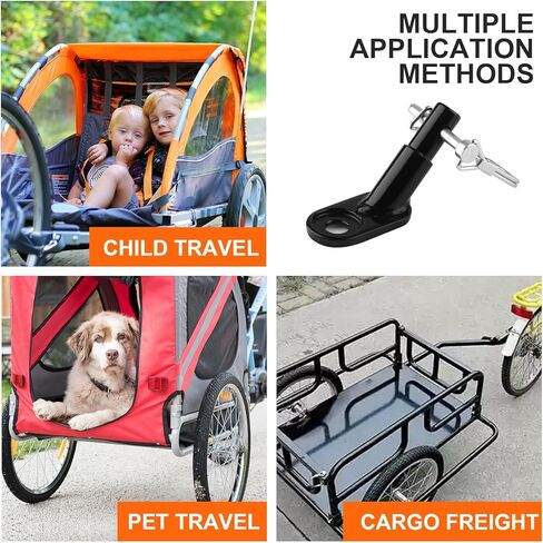 Bike Trailer Hitch Connector Coupler Bicycle Adapter, Bicycle Trailer Hitch Works with Children's Trailers,Cargo and Pet Bicycle Trailers, Cycling Adapter Accessories in Kuwait