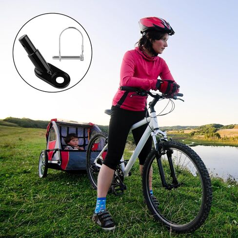 Bike Trailer Hitch Connector Coupler Bicycle Adapter, Bicycle Trailer Hitch Works with Children's Trailers,Cargo and Pet Bicycle Trailers, Cycling Adapter Accessories in Kuwait