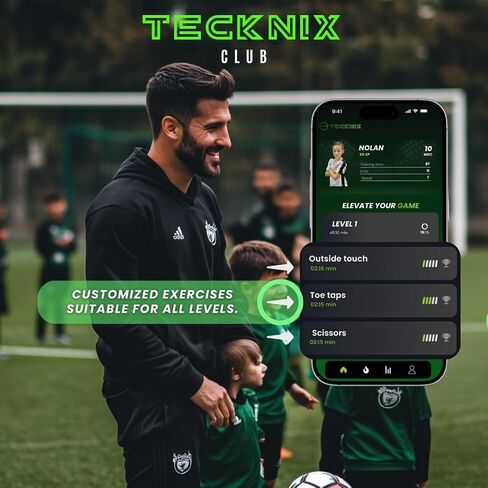 Soccer Training mat with app - Soccer Dribble Trainer for Kids- Soccer Skills Training Equipment - Indoor Soccer Training Game - Ideal Gift Set with Non-Slip Socks and Ball. in Saudi Arabia