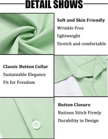 COOFANDY Men's Casual Vintage Bowling Shirt Untucked Short Sleeve Button Down Summer Beach Shirts in Saudi Arabia