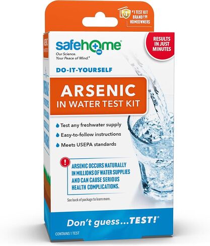 Safe Home® DIY Arsenic in Water Test Kit – at Home Testing for Arsenic in Any Freshwater Supply – Detection 0-500 PPB – Fast Results in Saudi Arabia