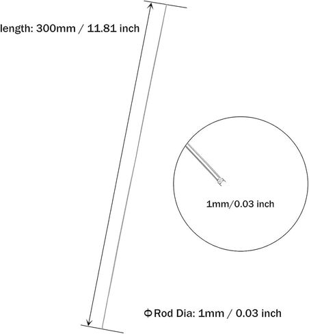 TOP-VIGOR 5pcs Stainless Steel Rods 3mm x 300mm, Metal Solid Round Shaft Rods Lathe Bar Stock for DIY Crafts Car Helicopter Airplane Model in Kuwait