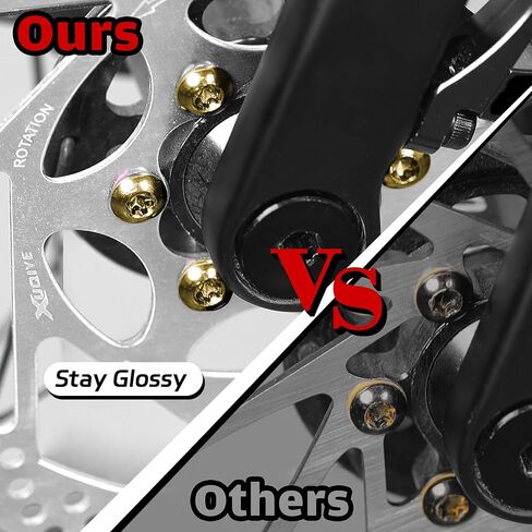 12Pcs Titanium Rotor Bolts, Bike Disc Brake Rotor Screws Bolts, M5x10mm (Blue) in Kuwait