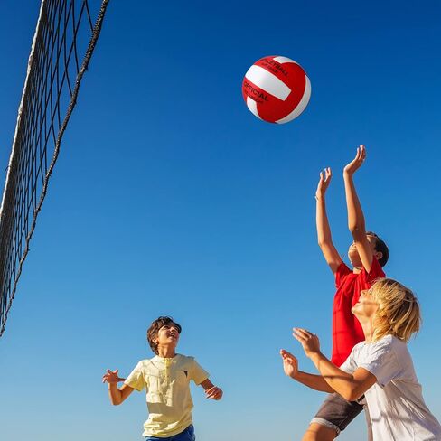 Junkin 6 Pack Volleyballs Official Size 5 Waterproof Soft Volleyball with Pump and Net Bag Outdoor Indoor Beach Gym Game Training Sport Gift for Adults in Kuwait