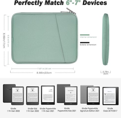 حقيبة MoKo بحجم 6-7 بوصات لجهاز Kindle Colorsoft Signature Edition مقاس 7 بوصات، كيندل الجديد تمامًا مقاس 6 بوصات الجيل الحادي عشر 2022/الجيل العاشر 2019/الجيل الثامن 2016، 6.8 بوصات Kindle Paperwhite الجيل الحادي عشر/العاشر 2021/2018، زهرة ملونة in Saudi Arabia