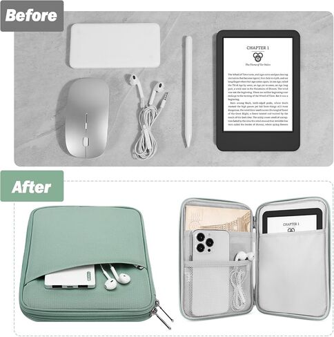 حقيبة MoKo بحجم 6-7 بوصات لجهاز Kindle Colorsoft Signature Edition مقاس 7 بوصات، كيندل الجديد تمامًا مقاس 6 بوصات الجيل الحادي عشر 2022/الجيل العاشر 2019/الجيل الثامن 2016، 6.8 بوصات Kindle Paperwhite الجيل الحادي عشر/العاشر 2021/2018، زهرة ملونة in Saudi Arabia