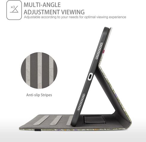 iPad Air 11 Inch Case m2 2024, iPad Air 5th Generation/iPad Air 4th Gen 10.9 Inch, iPad Pro 11 Inch Case 4th/3rd/2nd/1st Gen with Pencil Holder/Pocket/Hand Strap/Auto Wake Sleep,Bookshelf Cat in Saudi Arabia