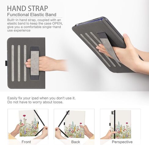 iPad Air 11 Inch Case m2 2024, iPad Air 5th Generation/iPad Air 4th Gen 10.9 Inch, iPad Pro 11 Inch Case 4th/3rd/2nd/1st Gen with Pencil Holder/Pocket/Hand Strap/Auto Wake Sleep,Bookshelf Cat in Saudi Arabia