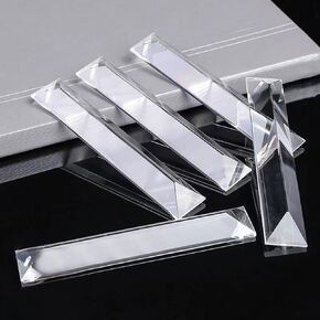 Clear K9 Crystal Prisms Parts, Rectangle Long Crystal Prism for Decoration or Chandeliers, 150mmx22mm, 22 Pieces