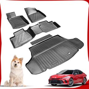 Antsvnn® Compatible for Toyota Camry 2025 Floor Mat Cargo Liner Upgraded TPE Waterproof All Weather Black Mats Accessories (No Hybrid)