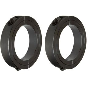 2C-175 Black Oxide Plated Steel Two-Piece Clamping Collar, 1-3/4" Bore Size, 2-3/4" Outside Diameter, 5/16"-24 x 1" Set Screw
