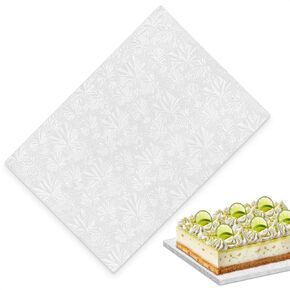 Cake Board Rectangle Cake Drum - 10x14 Cake Board Rectangle Cake Plate Drum Cake Base - White Board Cake Display 1/4 Sheet Cake Drum Cake Cardboard Rectangle Reusable Cake Board
