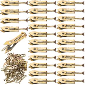 40pcs Self-Drilling Drywall Anchors with Screws, Heavy Duty Metal Expansion Screws, Dry Wall Anchors for Gypsum Boards, Cabinets- Gold
